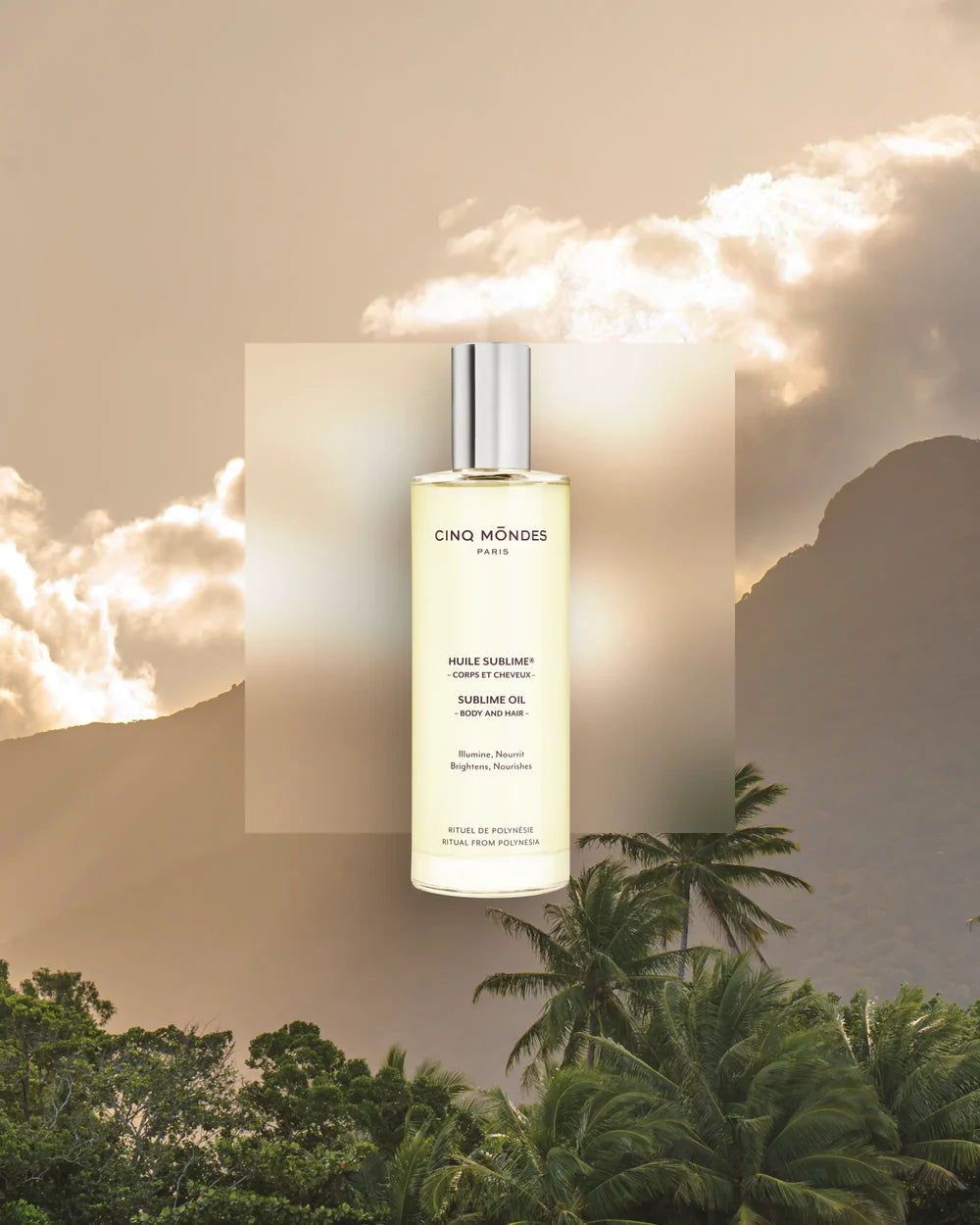 Huile Sublime Bio Monoï Cinq Mondes 150ml - Rituel de Polynésie Huile Sèche