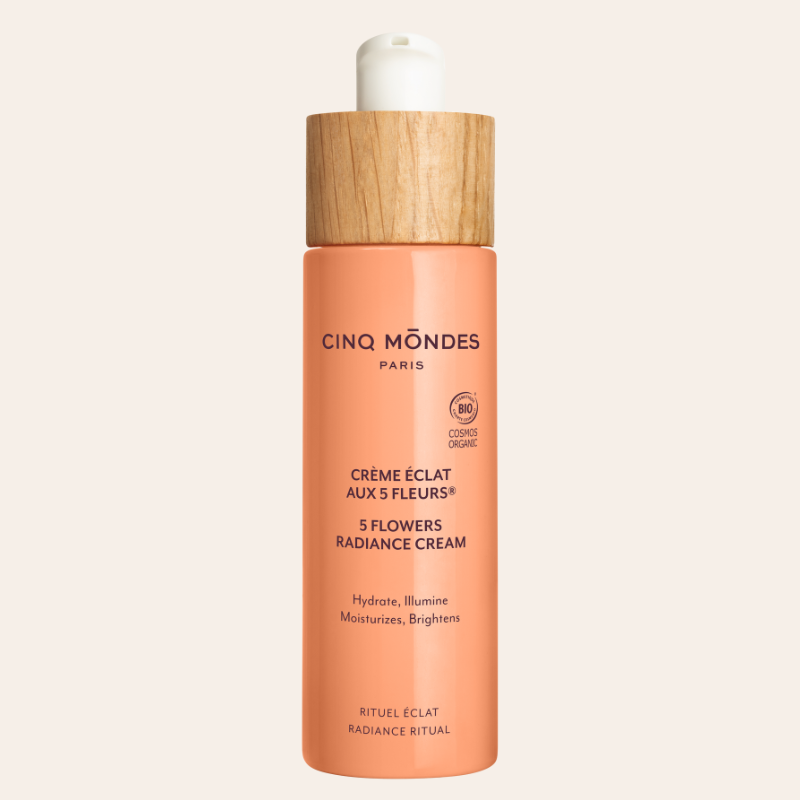 Crème Éclat aux Cinq Fleurs Bio Cinq Mondes 50ml - Soin Visage Naturel