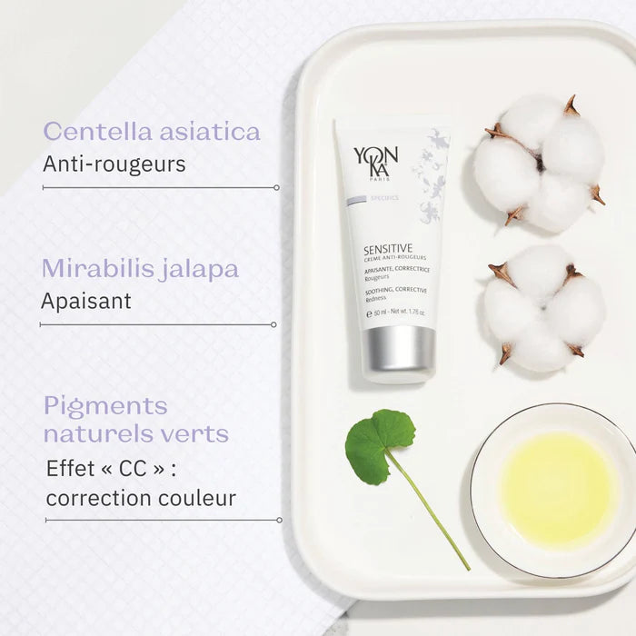 YONKA - Sensitive Crème Anti Rougeurs 50 ml - crème apaisante et correctrice