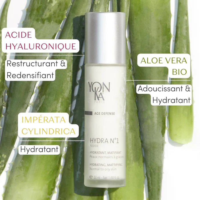 YonKa - Hydra Crème N°1 - Hydra Fluide N°1 - 50 ml pour peau sèche et très déshydratée