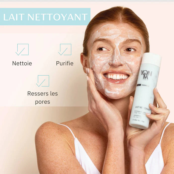 Lait Nettoyant Visage et Yeux YONKA - 200 ml | Nettoyant Démaquillant Confort