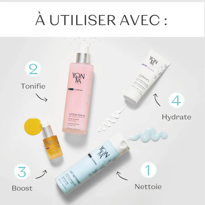 Lait Nettoyant Visage et Yeux YONKA - 200 ml | Nettoyant Démaquillant Confort