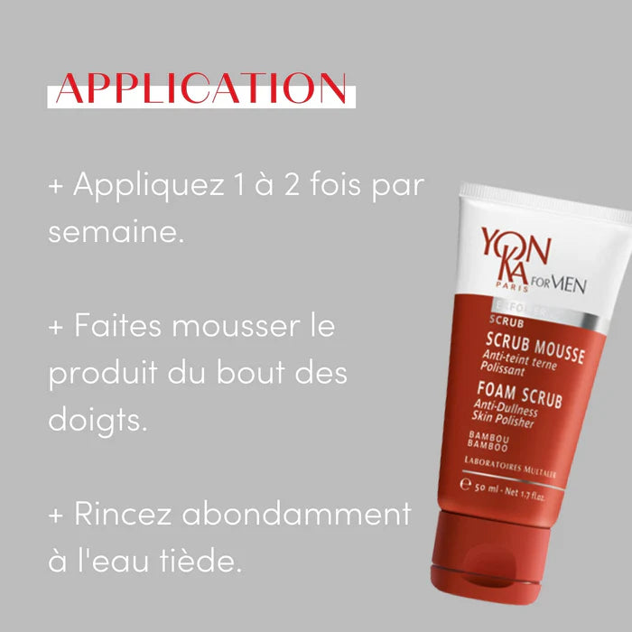 YONKA - Scrub Mousse - Gommage Visage pour homme 50 ml