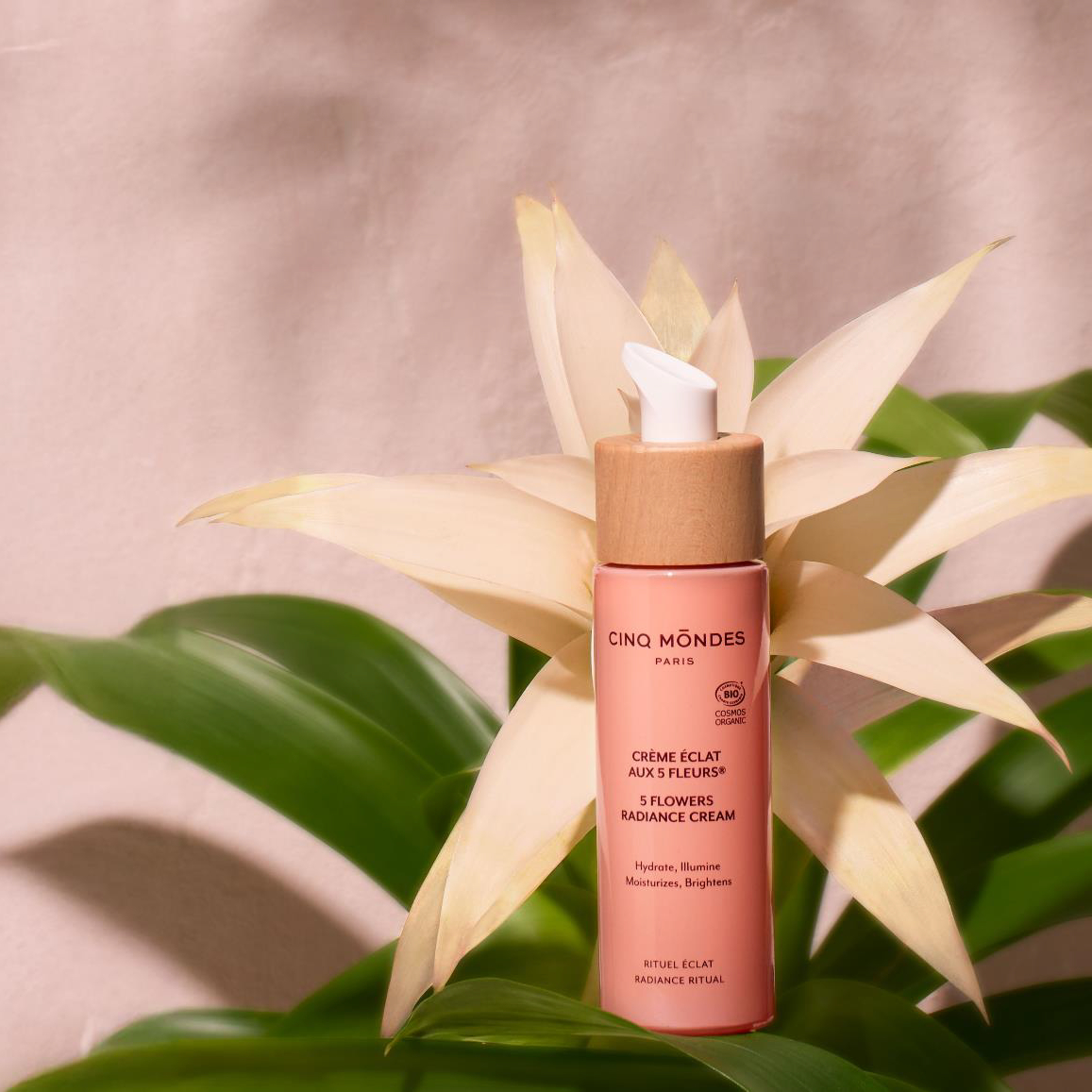 Crème Éclat aux Cinq Fleurs Bio Cinq Mondes 50ml - Soin Visage Naturel