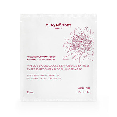 Masque Biocellulose Défroissage Express Cinq Mondes - Rituel Kobido Anti-Âge