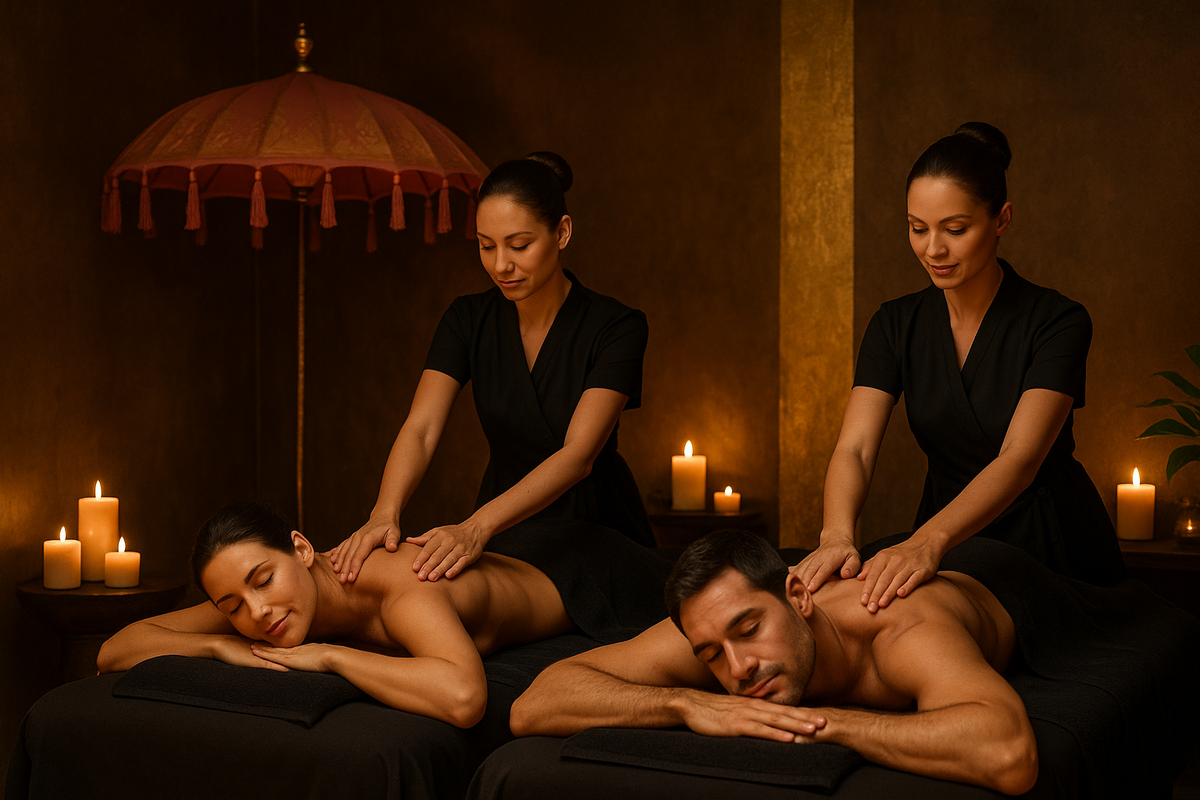 Massage en duo cabine balinaise