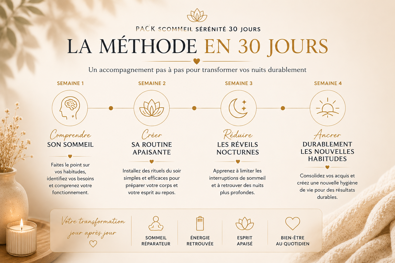 Pack Sommeil & Sérénité 30 Jours – Programme Digital