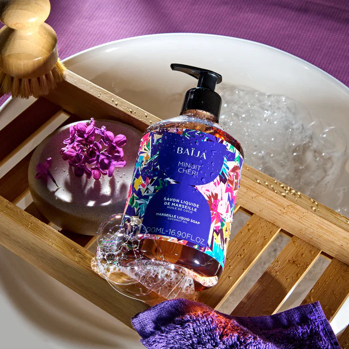Savon Liquide de Marseille Minuit Chéri - BAIJA - 500 ml | Nettoyant Doux Artisanal