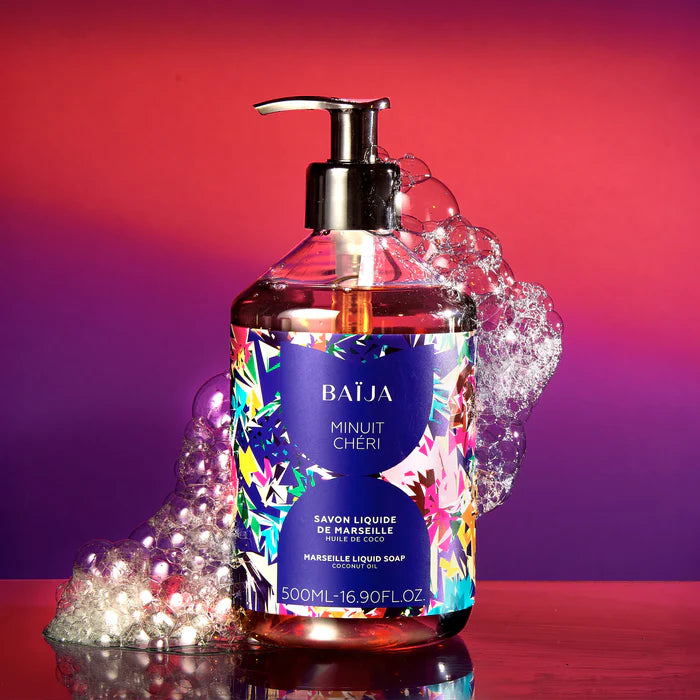 Savon Liquide de Marseille Minuit Chéri - BAIJA - 500 ml | Nettoyant Doux Artisanal
