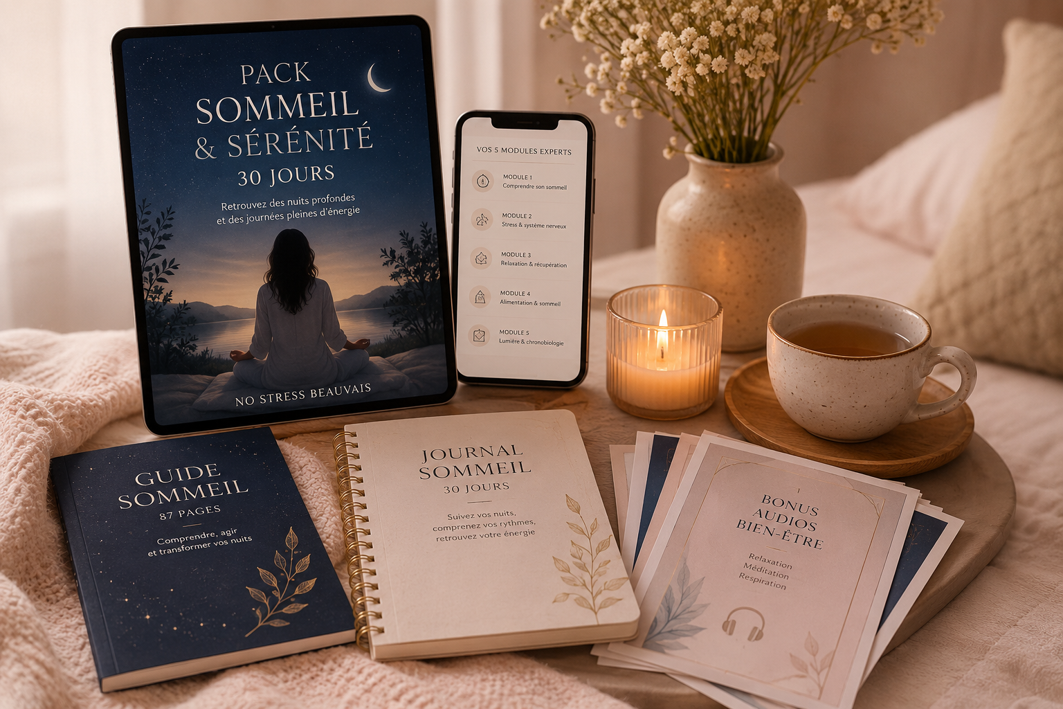 30 jours pour un meilleur sommeil avec ce pack digital no stress