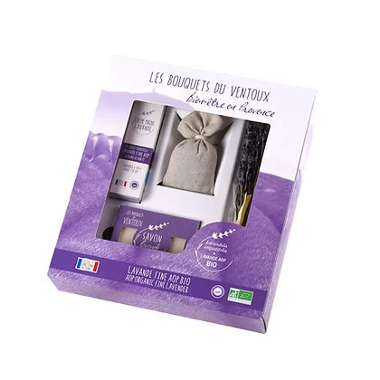 LES BOUQUETS DU VENTOUX - Coffret cadeau BIEN ETRE - à la lavande fine AOP bio