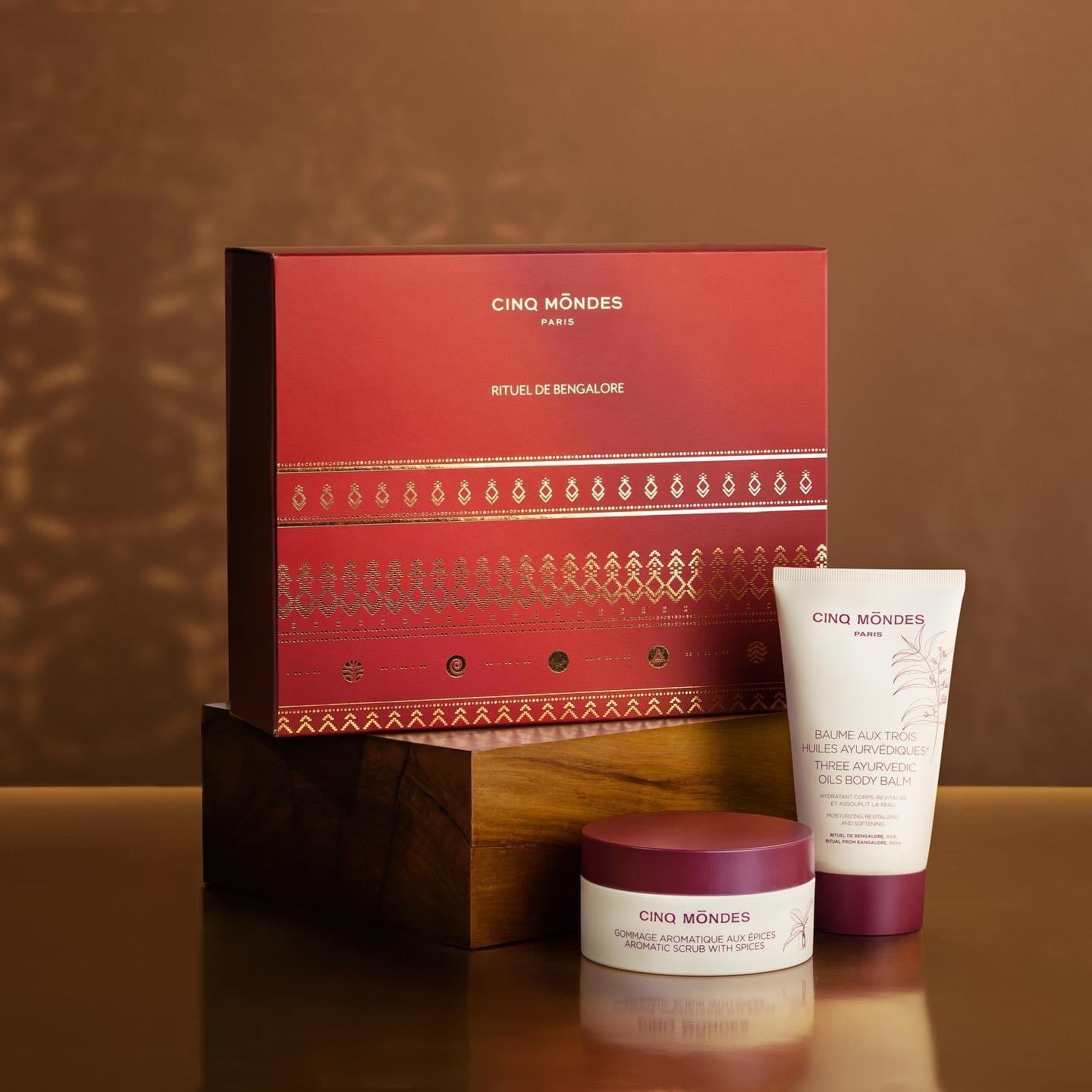 Coffret Rituel Bengalore Cinq Mondes - Gommage Épices + Baume Ayurvédique Édition Limitée