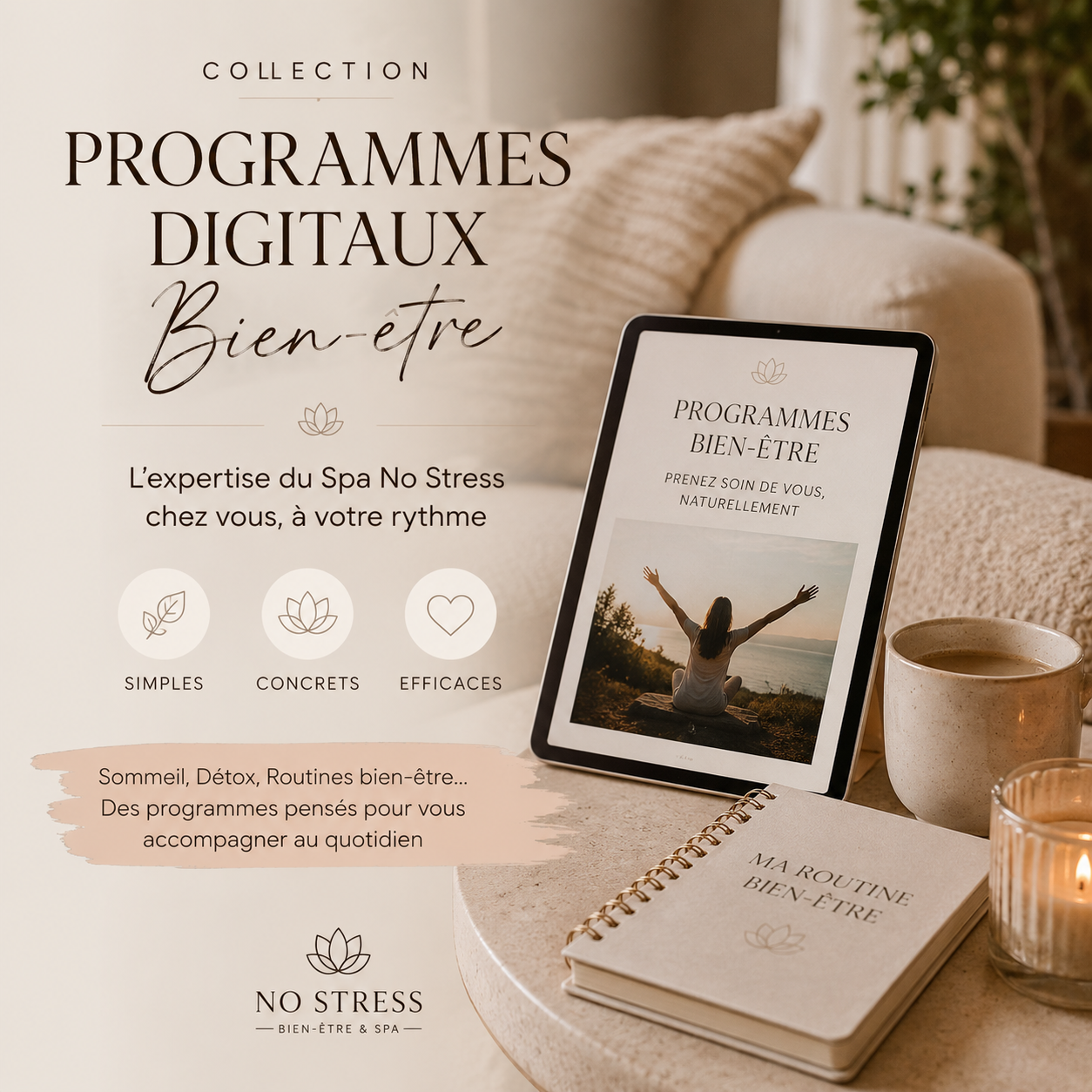 Programmes Digitaux Bien-Être – No Stress à la Maison