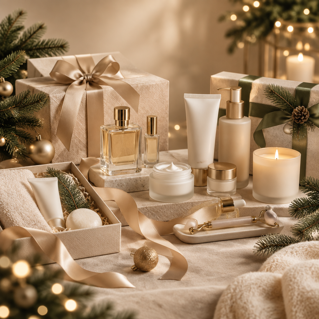 Visuel de Noël pour la collection idées cadeaux beauté et bien-être