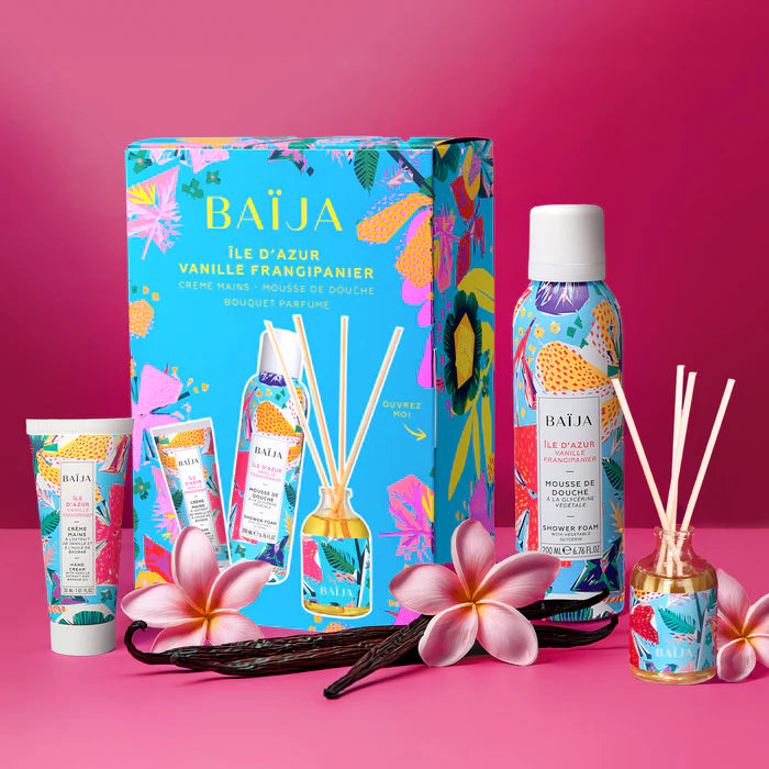 Coffret Corps BAIJA – Crème Mains, Mousse de Douche & Bouquet Parfumé