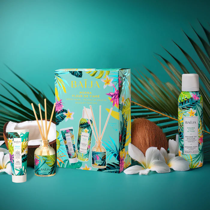 Coffret Corps BAIJA – Crème Mains, Mousse de Douche & Bouquet Parfumé