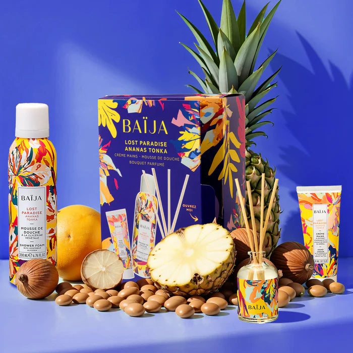 Coffret Corps BAIJA – Crème Mains, Mousse de Douche & Bouquet Parfumé