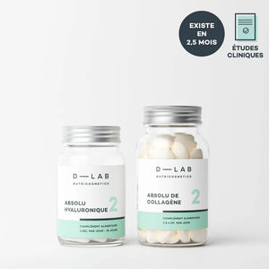 DLAB - Duo Nutrition Absolue - Collagène et Acide Hyaluronique - Cure 1 mois