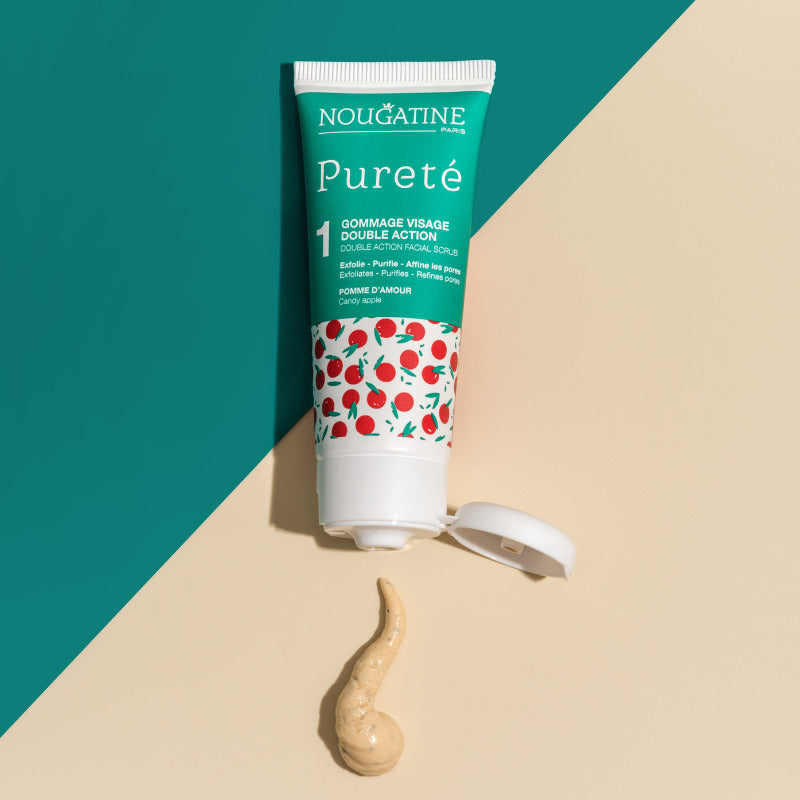 NOUGATINE – Gommage Visage Double Action Pureté | Exfoliant Préados 40 ml