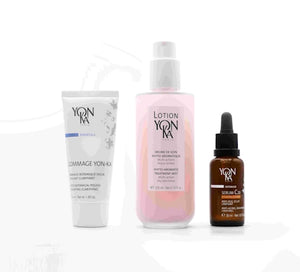 YON-KA - Rituel Eclat - Serum C20 + Lotion YonKa + Gommage - Pour une peau parfaitement unifiée et lumineuse