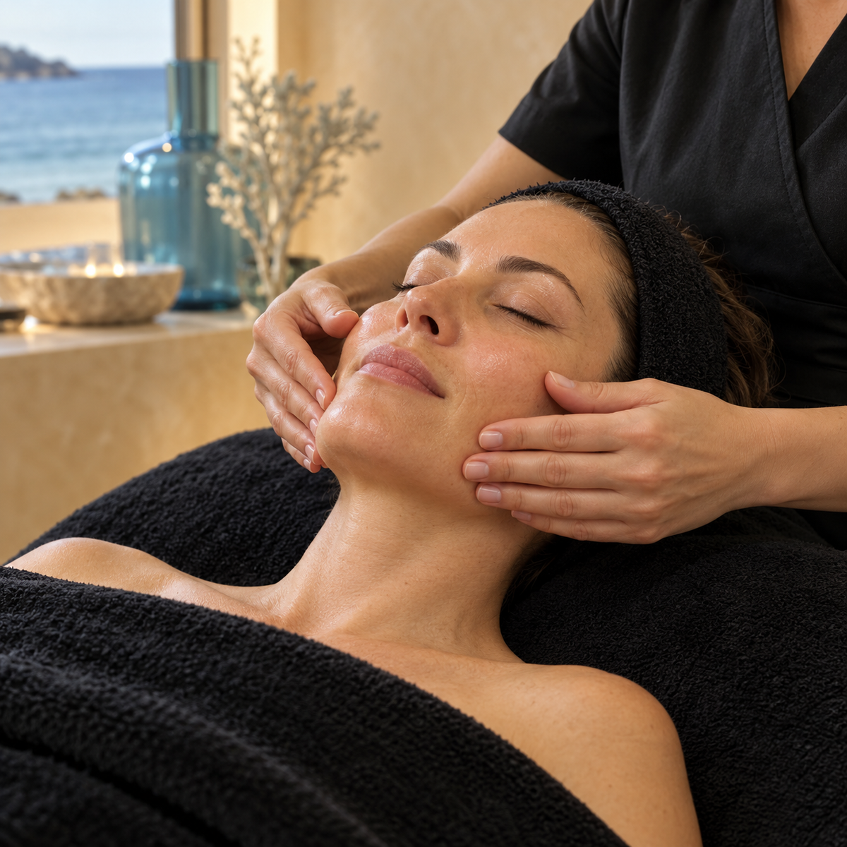 Illustration d’un massage du visage pour un soin personnalisé au Spa No Stress à Beauvais.