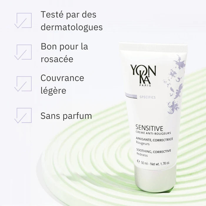 YONKA - Sensitive Crème Anti Rougeurs 50 ml - crème apaisante et correctrice