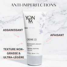 Charger l&#39;image dans la galerie, YONKA - Crème 15 50 ml - crème anti imperfections assainissante et apaisante
