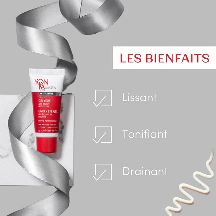 YonKa - GEL YEUX homme anti poches et cernes  15 ml