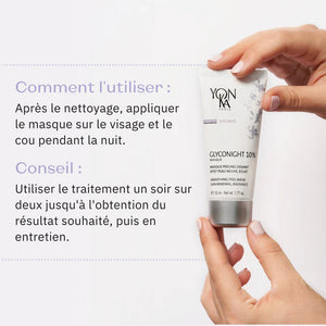GLYCONIGHT - YonKa - 50 ml - Masque Peeling Lissant Effet peau neuve