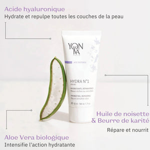 YonKa - HYDRA CREME ou Hydra Fluide - 50 ml pour peau sèche et très déshydratée