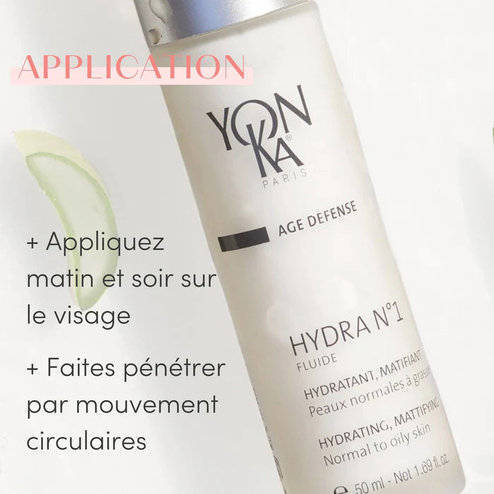 YonKa - Hydra Crème N°1 - Hydra Fluide N°1 - 50 ml pour peau sèche et très déshydratée