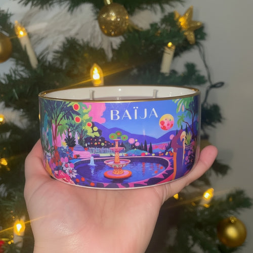 bougie baija senteur moana dans contenant porcelaine tres decoratif