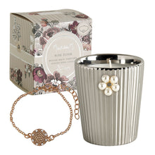 Charger l&#39;image dans la galerie, MATHILDE M - Bougie Bijoux Parfumée Célébrations Exquises 260 g - Parfum Rose Elixir
