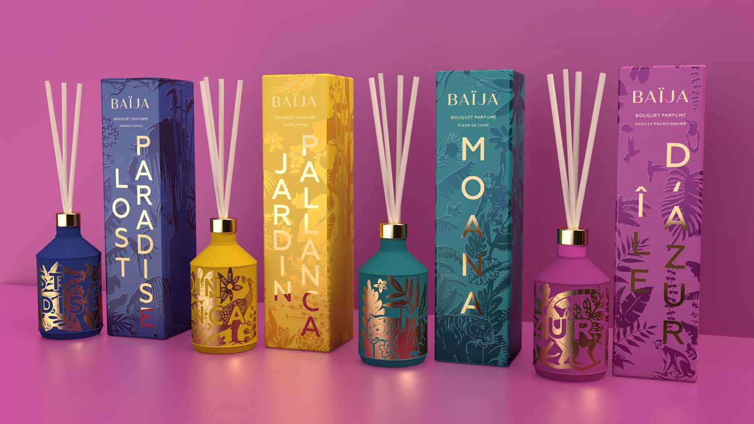 BAIJA - Bouquet Parfumé XL Edition Limitée - Senteur Moana, Jardin Pallanca, Lost Paradise, Ile d'Azur