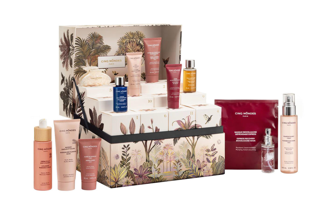 Coffret de Noël des Pharmacopées - CINQ MONDES - un somptueux cadeau à offrir  | Spa No Stress Beauvais
