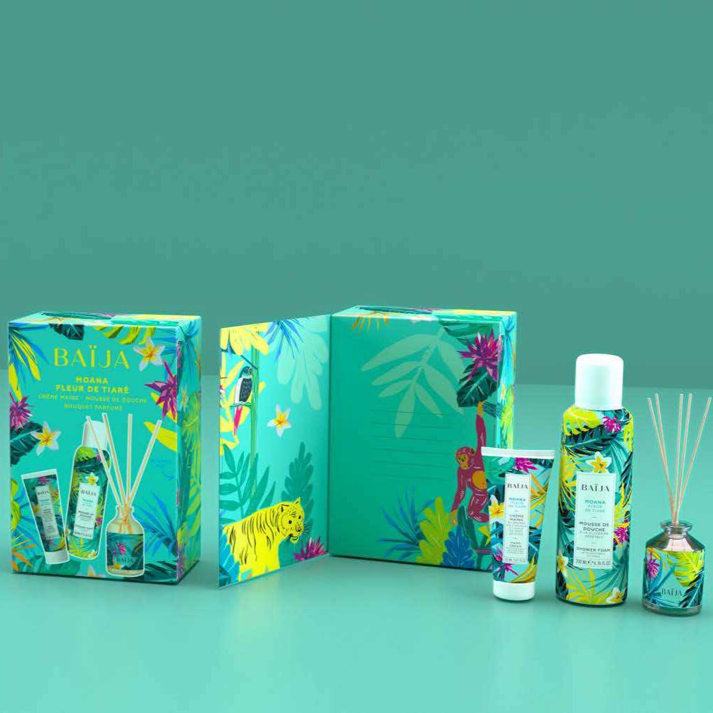 Coffret Corps BAIJA – Crème Mains, Mousse de Douche & Bouquet Parfumé