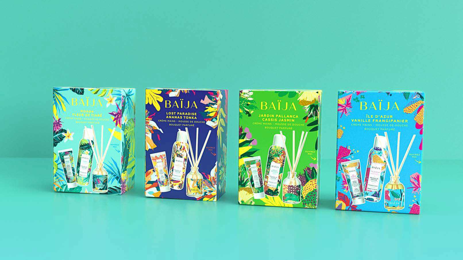 Coffret Corps BAIJA – Crème Mains, Mousse de Douche & Bouquet Parfumé