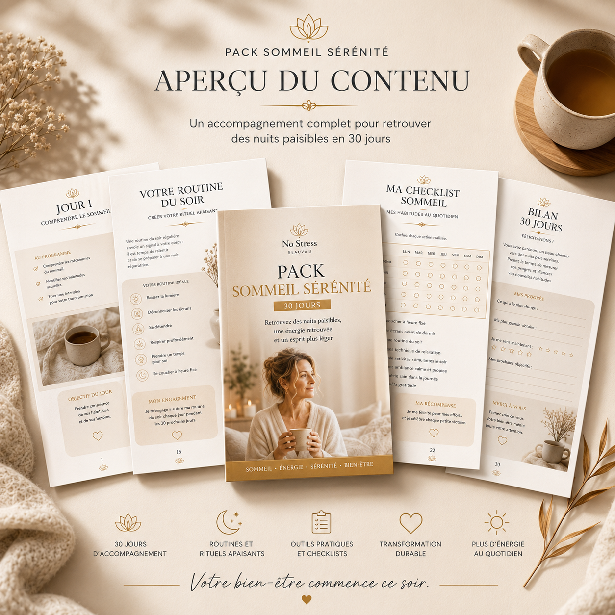 Pack Sommeil & Sérénité 30 Jours – Programme Digital
