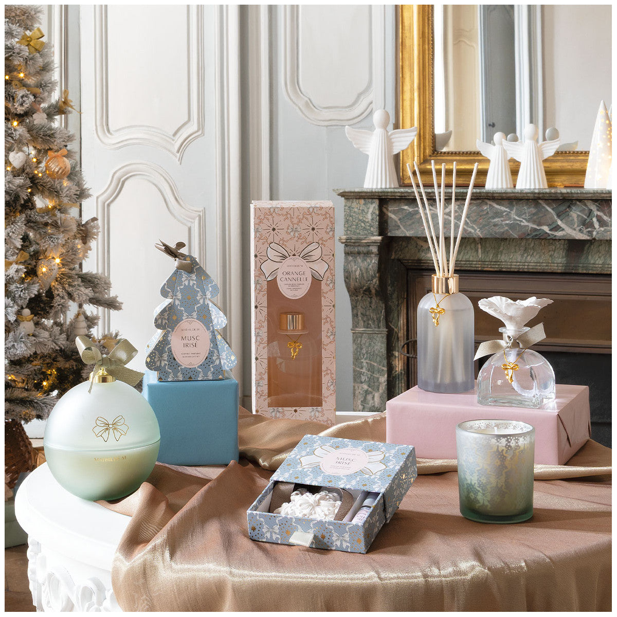 Diffuseur de parfum d’ambiance Soliflore Rubans de Fête 100 ml – Musc Irisé | Mathilde M