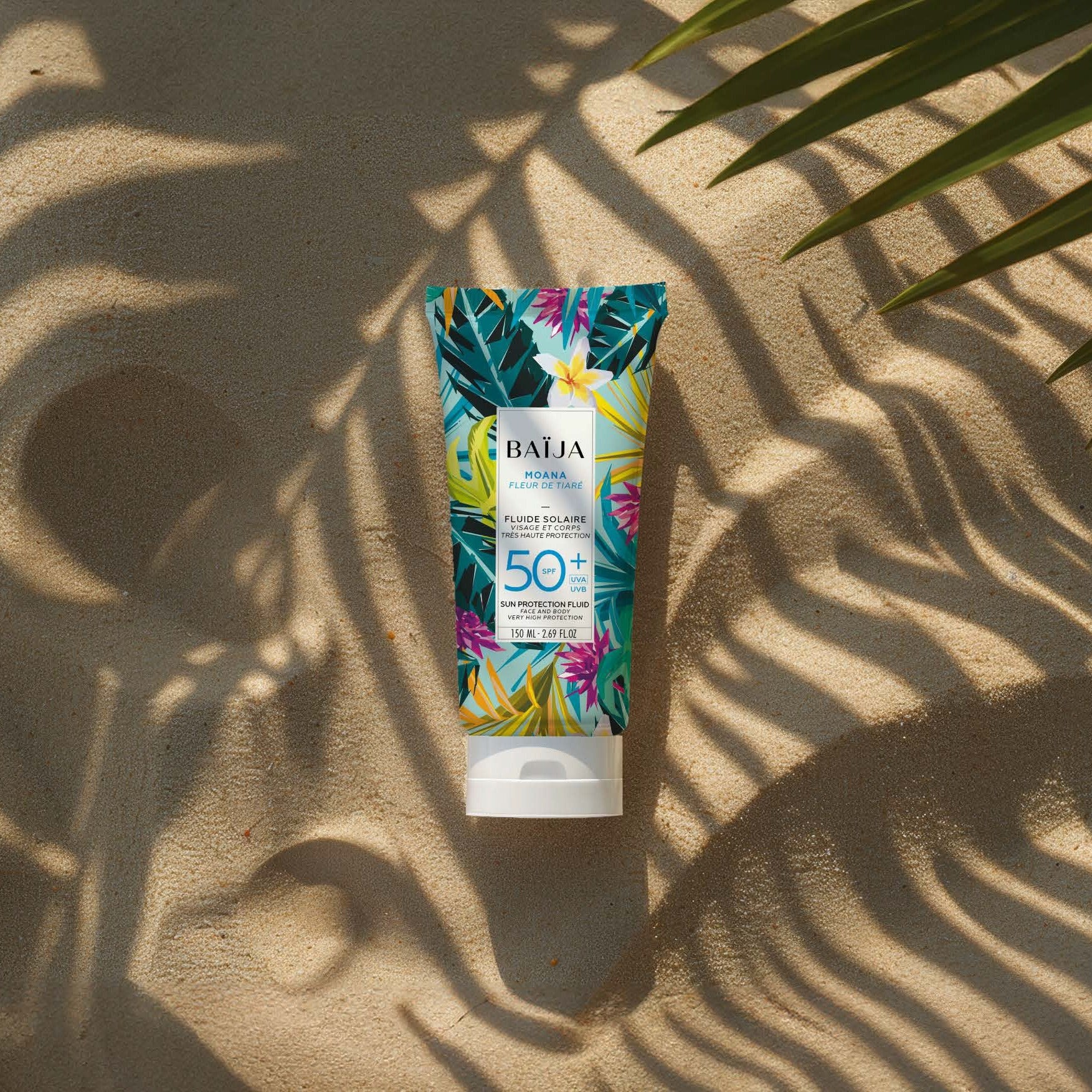 BAIJA - Fluide Solaire SPF50+ Moana Visage et Corps - format familial 150 ml ou 50 ml