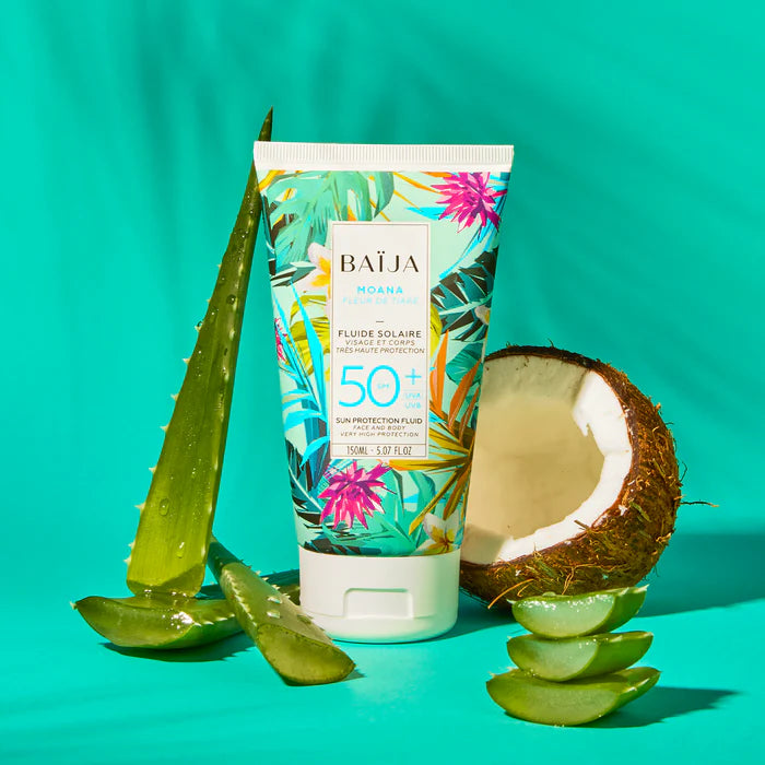 BAIJA - Fluide Solaire SPF50+ Moana Visage et Corps - format familial 150 ml ou 50 ml