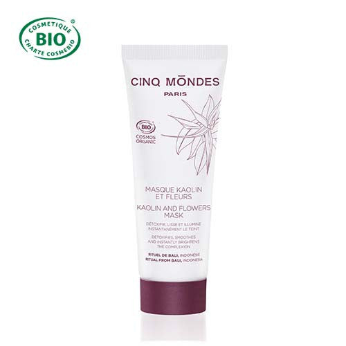 Masque Kaolin et Fleurs Cinq Mondes 60ml - Teint Purifié Peau Nette