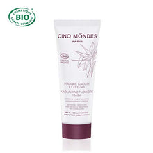 Charger l&#39;image dans la galerie, Cinq Mondes - Masque Kaolin et Fleurs -teint purifié - 60 ml
