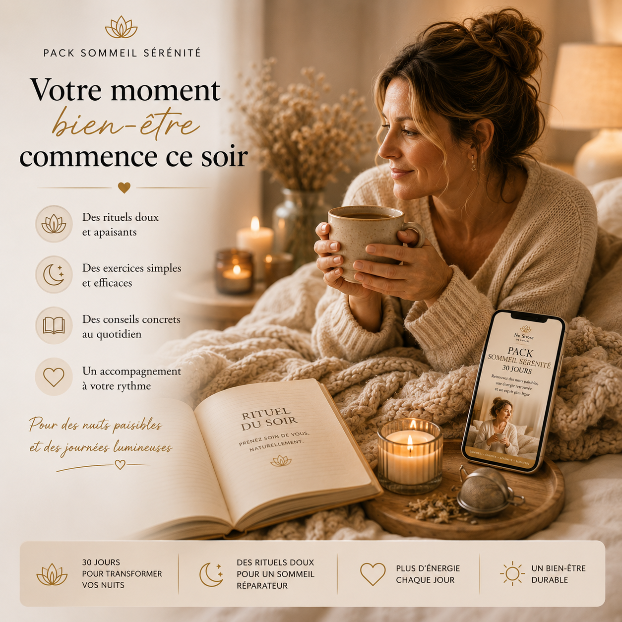 Pack Sommeil & Sérénité 30 Jours – Programme Digital