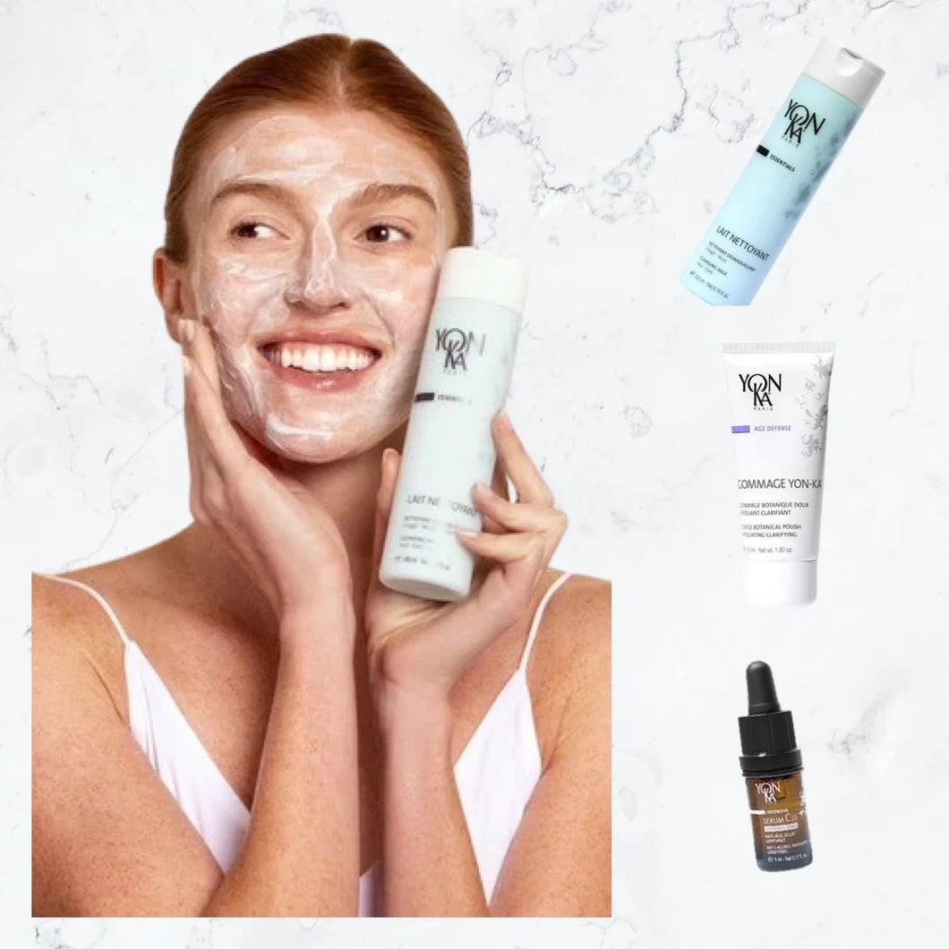 Trio YONKA confort : nettoyant + gommage + sérum OFFERT
