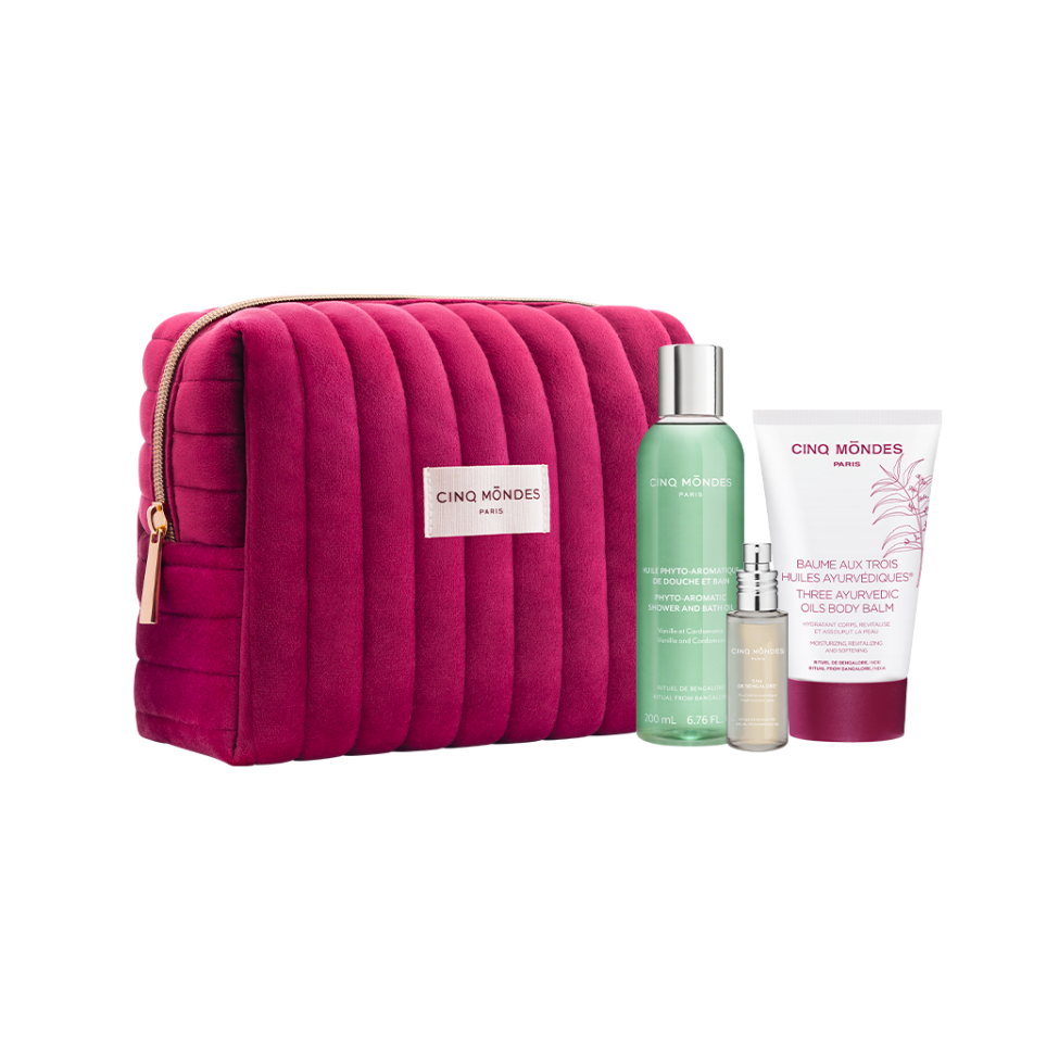 Trousse Corps Ayurvéda Cinq Mondes – Rituel Bengalore Huile, Eau & Baume