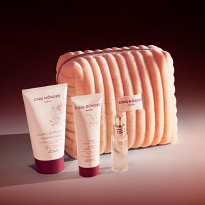 Trousse Corps - CINQ MONDES - Crème Mains d'Ange + Purée Papaye + Eau Egyptienne +trousse