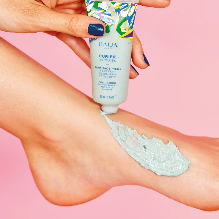 Baïja - Coffret soin des Pieds purifiant - bombe de bain, exfoliant, masque, créme et chaussettes